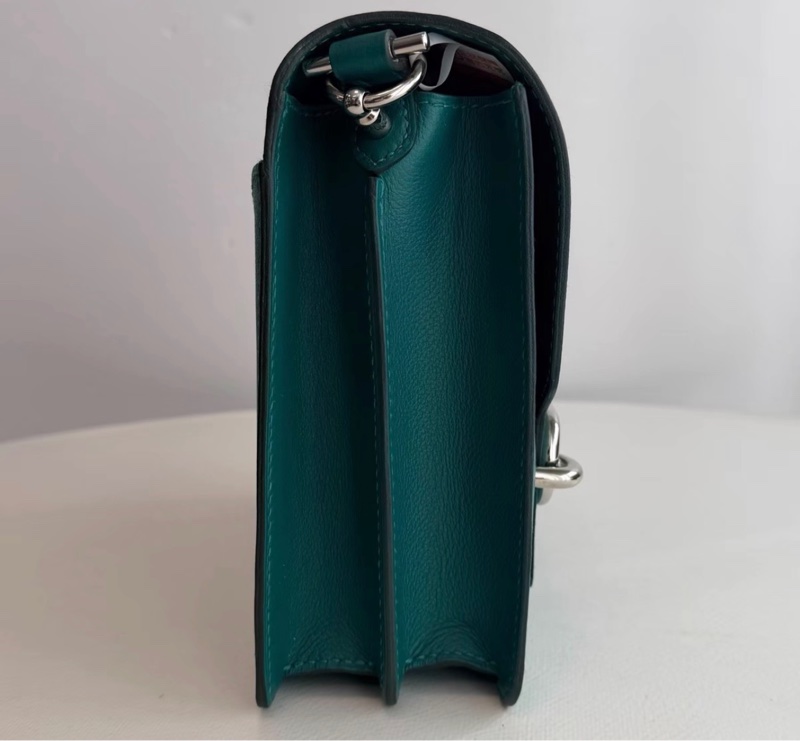Hermes 愛馬仕豬鼻子23孔雀綠銀扣EV皮Y刻 成色：99新-8