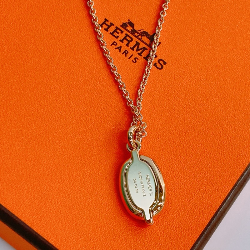 TW4662 HERMES 愛馬仕迷你豬鼻吊飾項鏈MINI MAILLON PENDANT NECKLACE-4