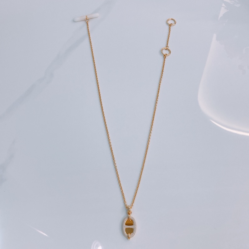 TW4662 HERMES 愛馬仕迷你豬鼻吊飾項鏈MINI MAILLON PENDANT NECKLACE-6