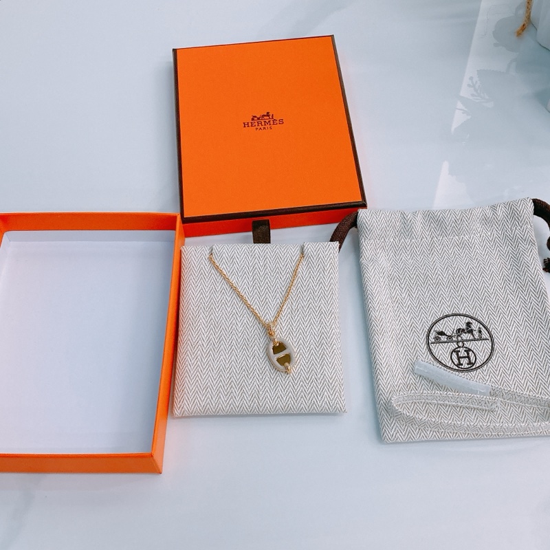 TW4662 HERMES 愛馬仕迷你豬鼻吊飾項鏈MINI MAILLON PENDANT NECKLACE-7
