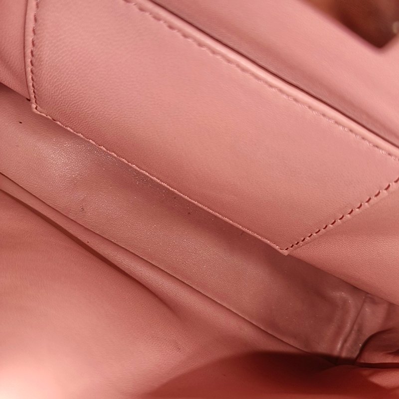 FENDI Peekaboo迷你西瓜紅羊皮單肩包手提包斜挎包金色五金可拆卸肩帶-14