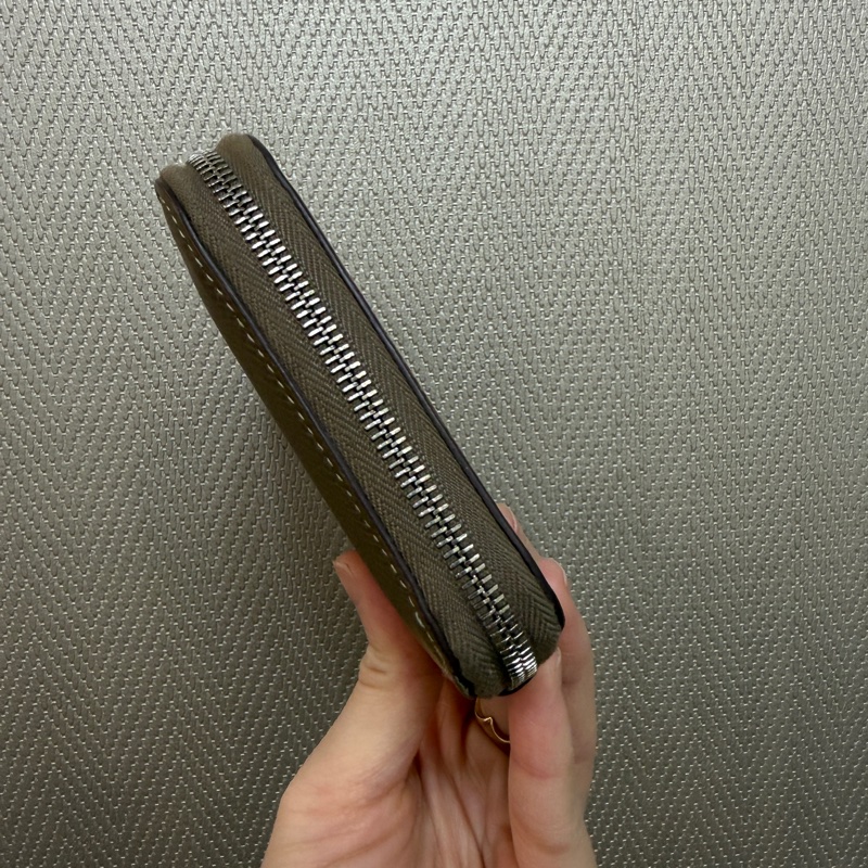 Hermes 大象灰Epsom皮銀釦Silk in拉鏈零錢短夾-2