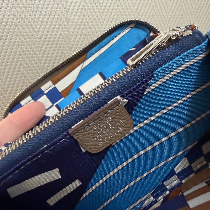 Hermes 大象灰Epsom皮銀釦Silk in拉鏈零錢短夾-11