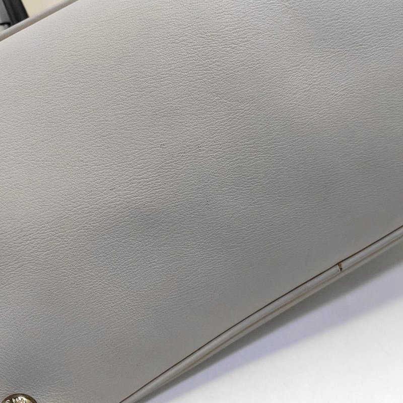 PRADA Canapa 白色牛皮單肩包手提包 銀色五金 可拆卸肩帶-10