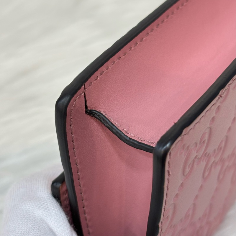 GUCCI 481291 GG Supreme WOC 立體水鑽櫻桃 粉紅色牛皮 肩背包斜背包小廢包手拿包 日本限定-9