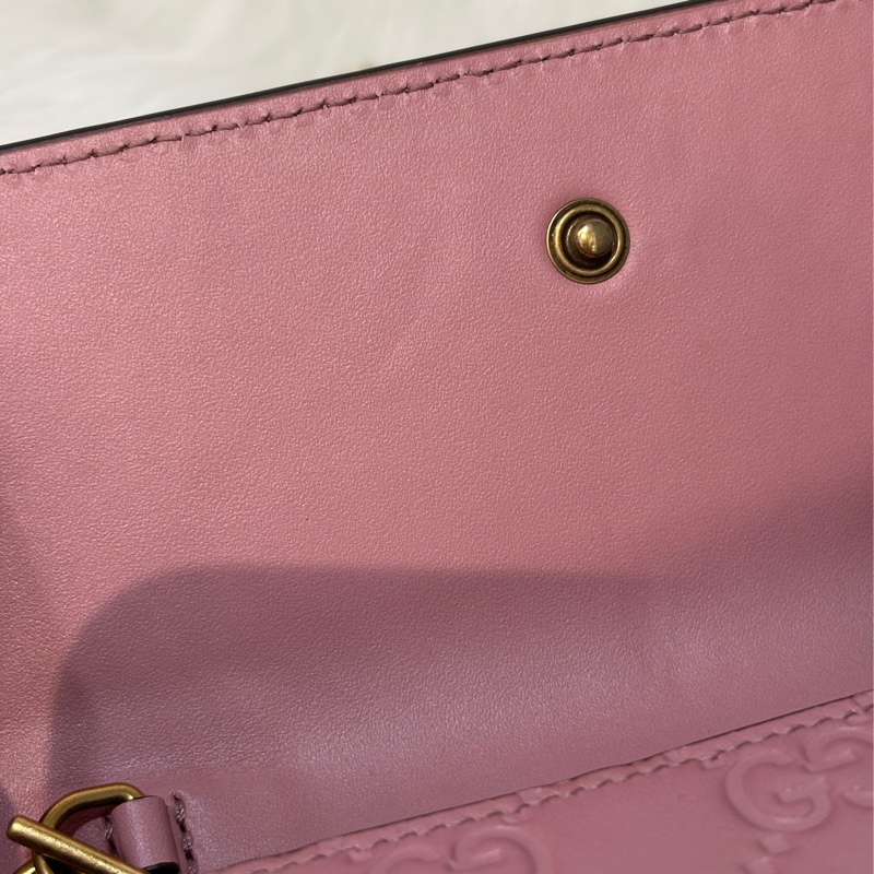 GUCCI 481291 GG Supreme WOC 立體水鑽櫻桃 粉紅色牛皮 肩背包斜背包小廢包手拿包 日本限定-24