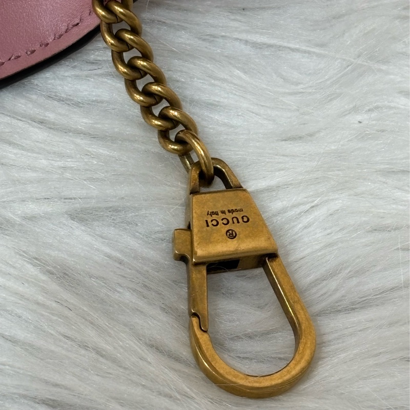 GUCCI 481291 GG Supreme WOC 立體水鑽櫻桃 粉紅色牛皮 肩背包斜背包小廢包手拿包 日本限定-30