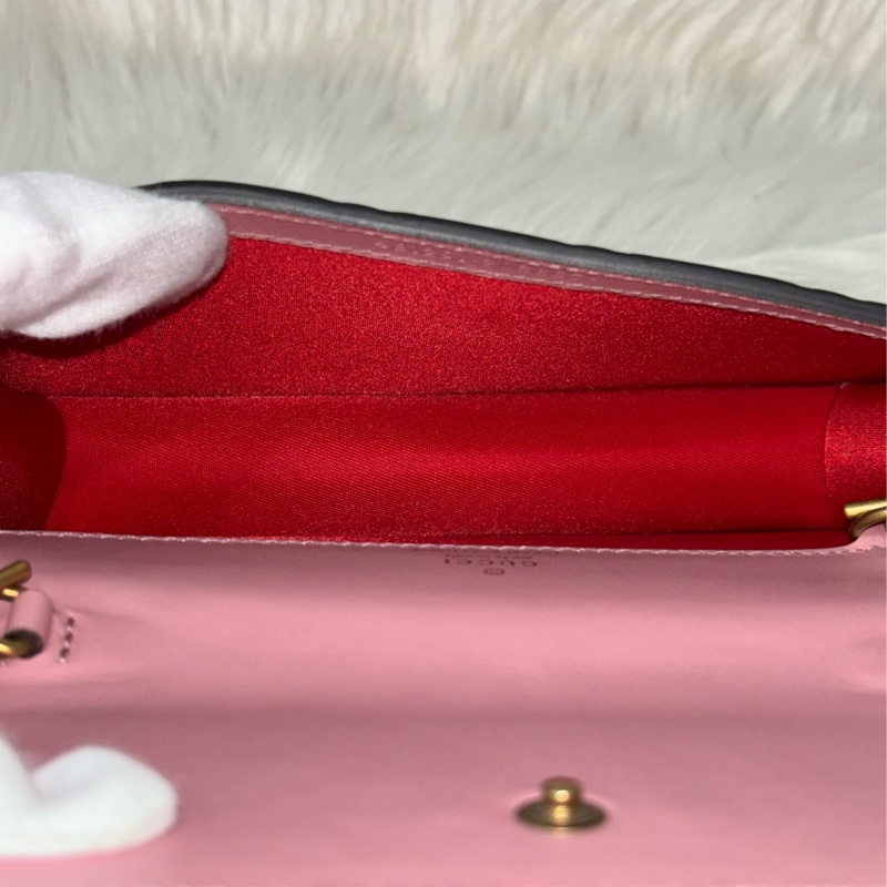 GUCCI 481291 GG Supreme WOC 立體水鑽櫻桃 粉紅色牛皮 肩背包斜背包小廢包手拿包 日本限定-34