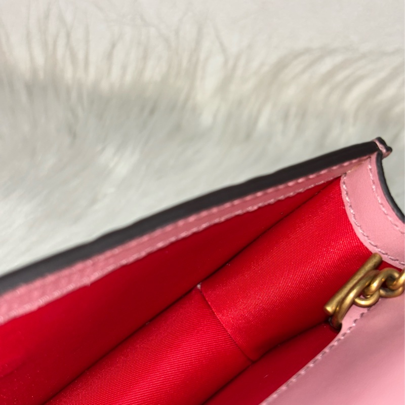 GUCCI 481291 GG Supreme WOC 立體水鑽櫻桃 粉紅色牛皮 肩背包斜背包小廢包手拿包 日本限定-35