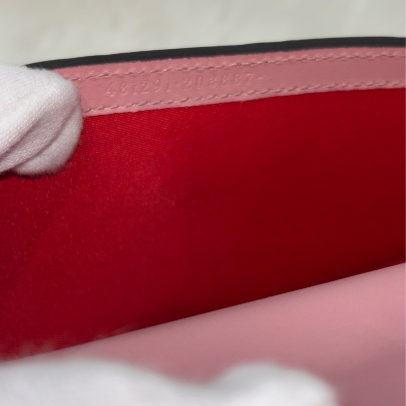 GUCCI 481291 GG Supreme WOC 立體水鑽櫻桃 粉紅色牛皮 肩背包斜背包小廢包手拿包 日本限定-37