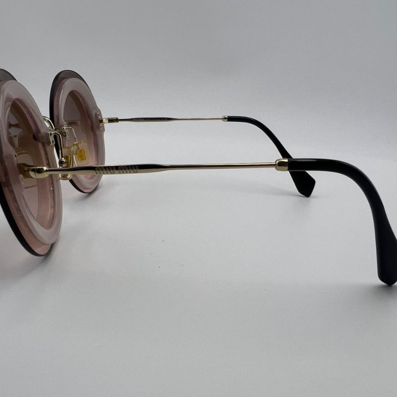 繆繆 復古圓框墨鏡-1