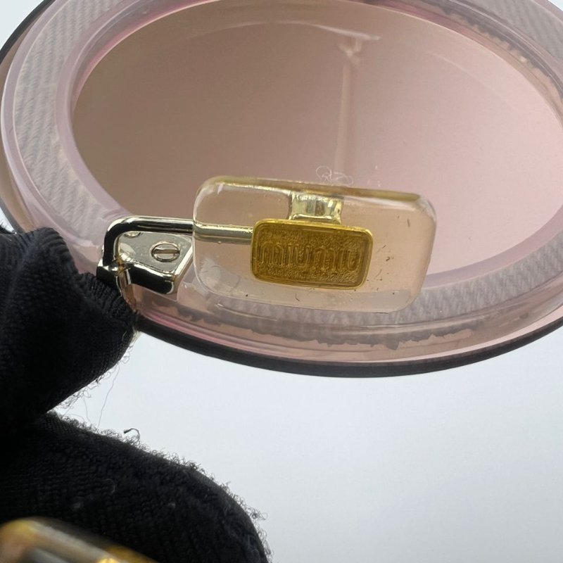 繆繆 復古圓框墨鏡-4