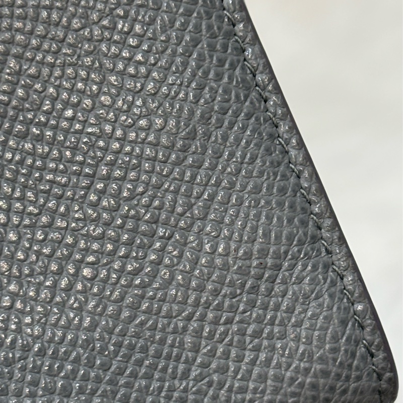 Dior S2057 LOTUS 30 MONTAIGNE CD 大象灰牛皮 金釦 短夾信用卡夾零錢包錢包-16