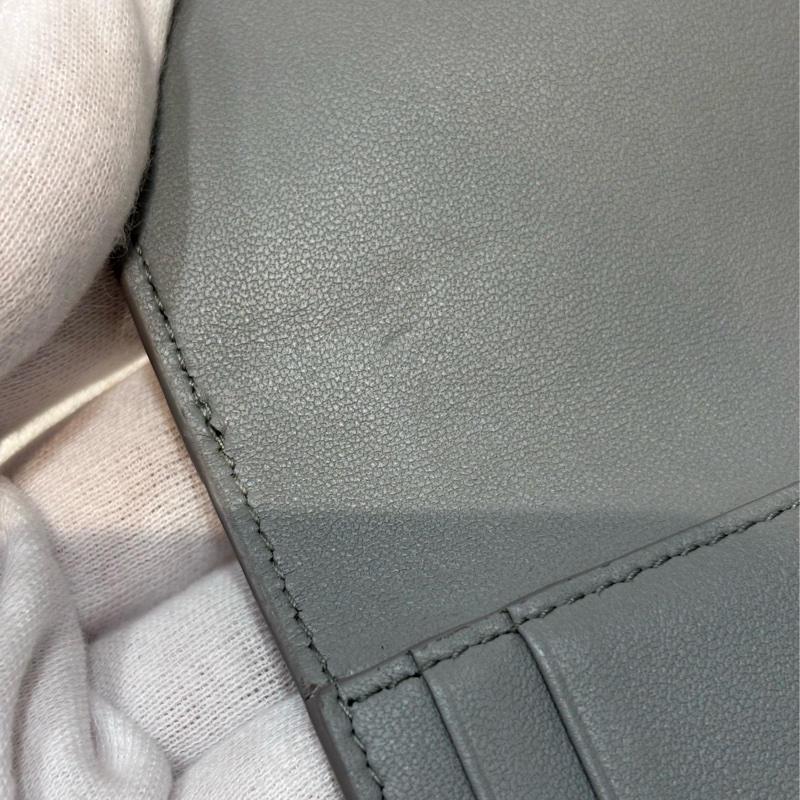 Dior S2057 LOTUS 30 MONTAIGNE CD 大象灰牛皮 金釦 短夾信用卡夾零錢包錢包-19