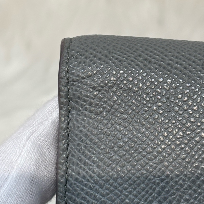 Dior S2057 LOTUS 30 MONTAIGNE CD 大象灰牛皮 金釦 短夾信用卡夾零錢包錢包-26