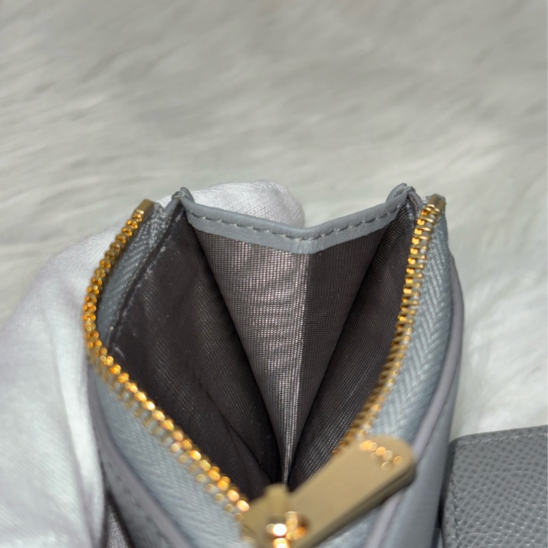 Dior S2057 LOTUS 30 MONTAIGNE CD 大象灰牛皮 金釦 短夾信用卡夾零錢包錢包-34