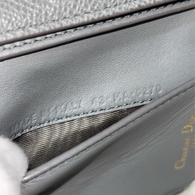 Dior S2057 LOTUS 30 MONTAIGNE CD 大象灰牛皮 金釦 短夾信用卡夾零錢包錢包-35