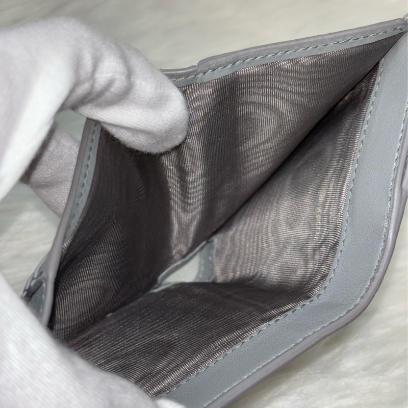 Dior S2057 LOTUS 30 MONTAIGNE CD 大象灰牛皮 金釦 短夾信用卡夾零錢包錢包-37