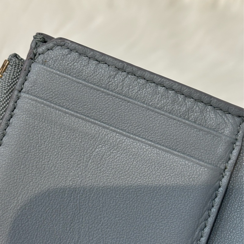 Dior S2057 LOTUS 30 MONTAIGNE CD 大象灰牛皮 金釦 短夾信用卡夾零錢包錢包-39