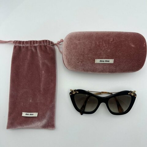 繆繆 貓眼框墨鏡