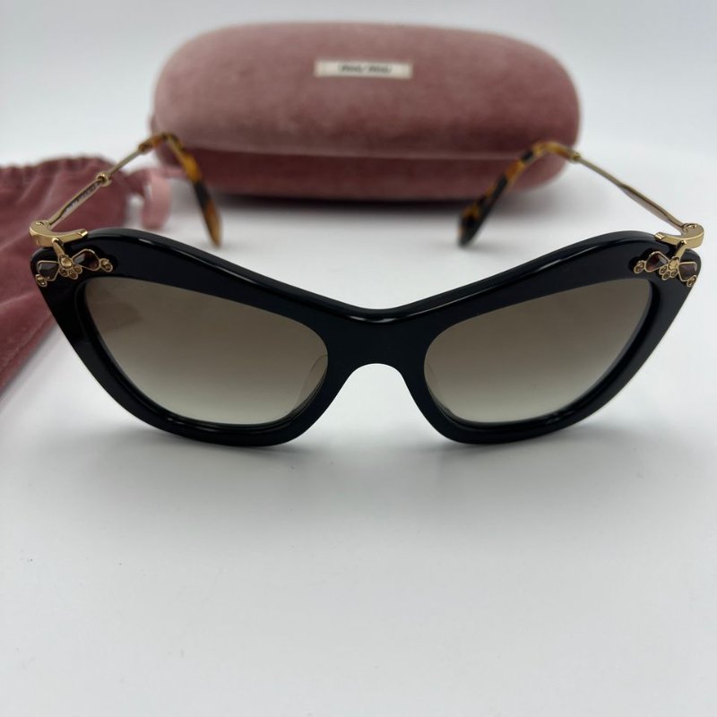 繆繆 貓眼框墨鏡-5