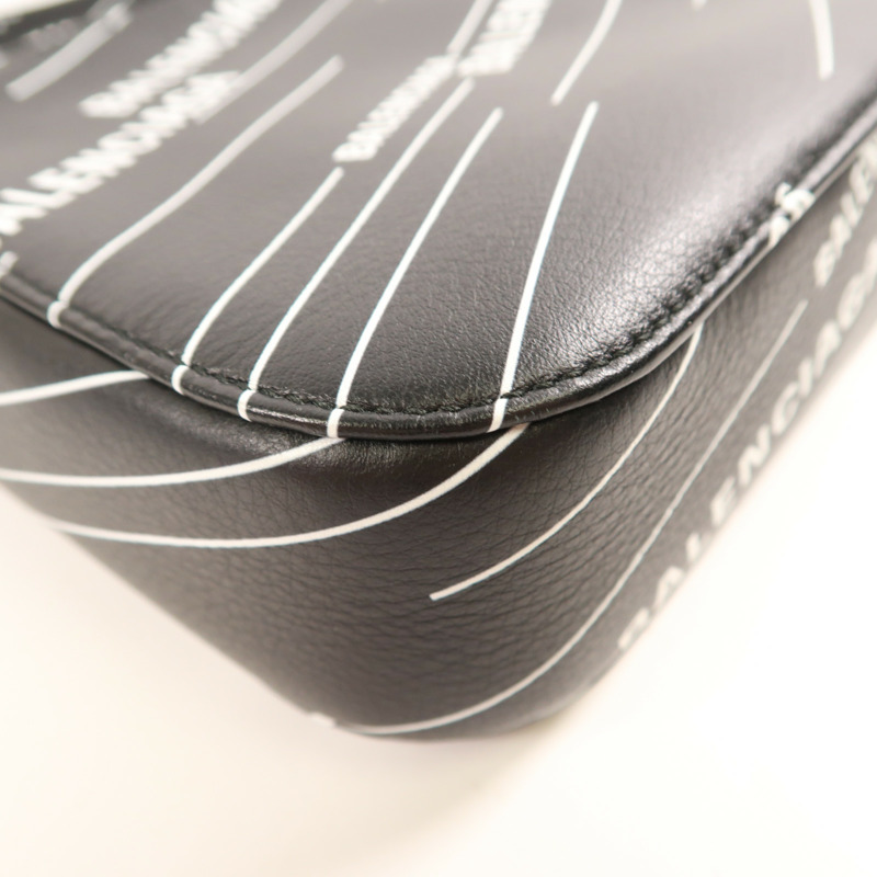 BALENCIAGA 【激減優惠】牛皮皮革Shoulder Bag銀扣肩背袋-4