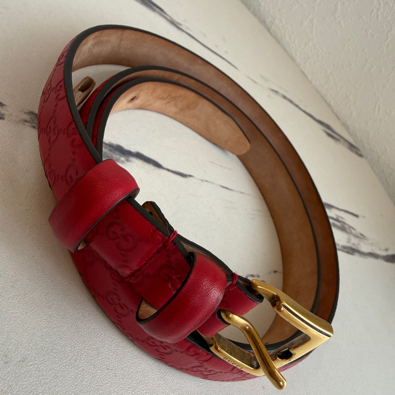 Gucci真皮皮帶 隨便賣85公分-1