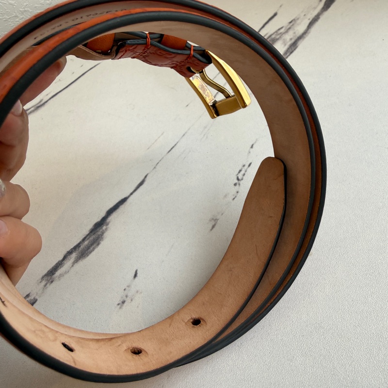 Gucci橘色皮帶85‘’-6