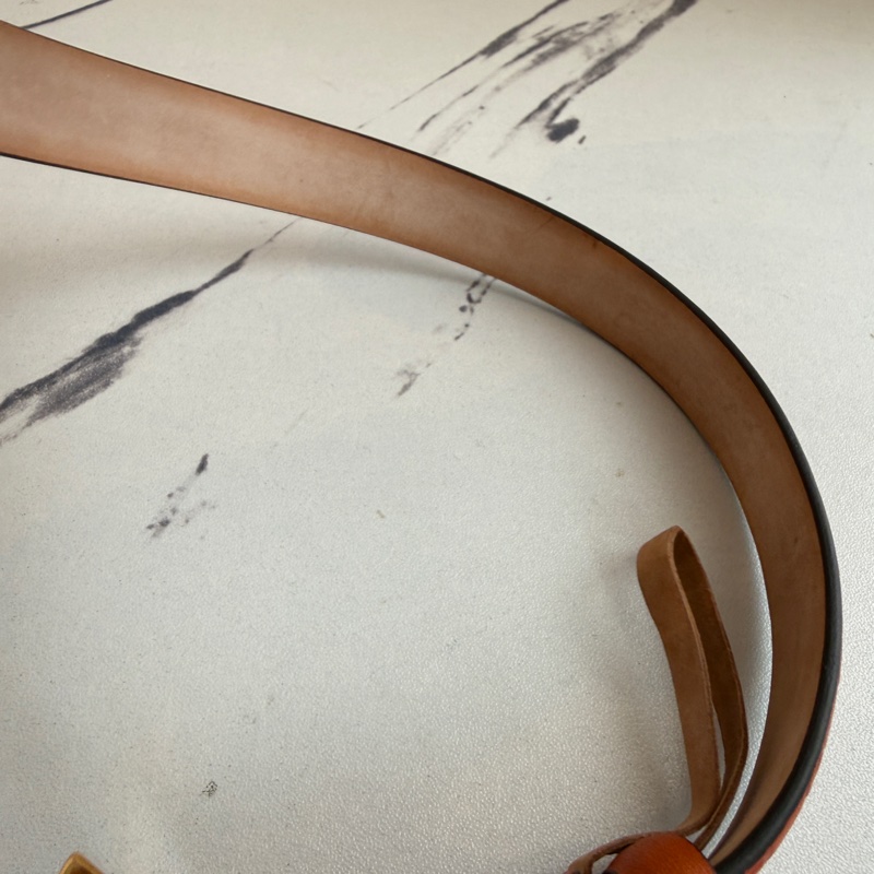 Gucci橘色皮帶85‘’-7