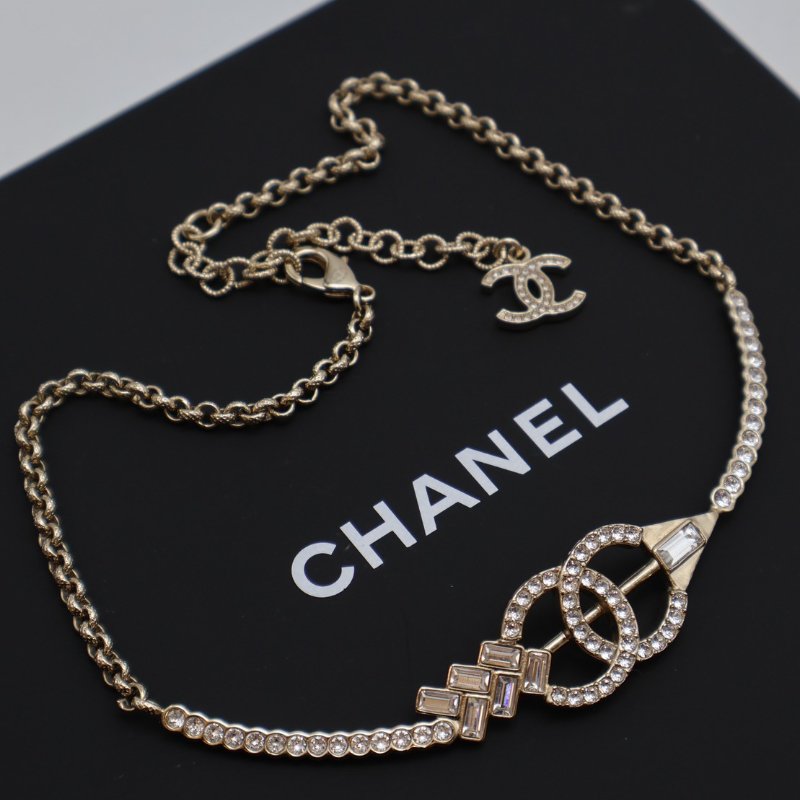 CHANEL 25C穿箭雙C項鍊-0