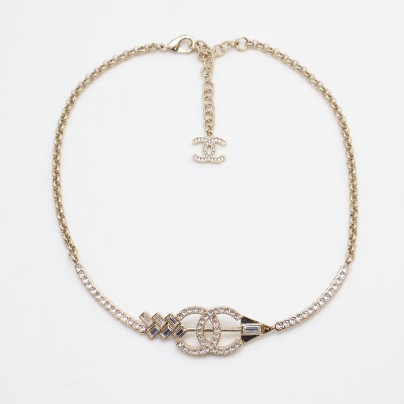 CHANEL 25C穿箭雙C項鍊-3