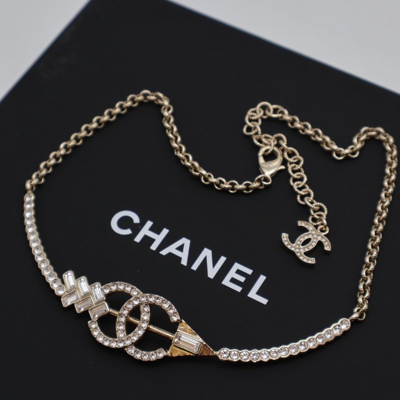 CHANEL 25C穿箭雙C項鍊-4