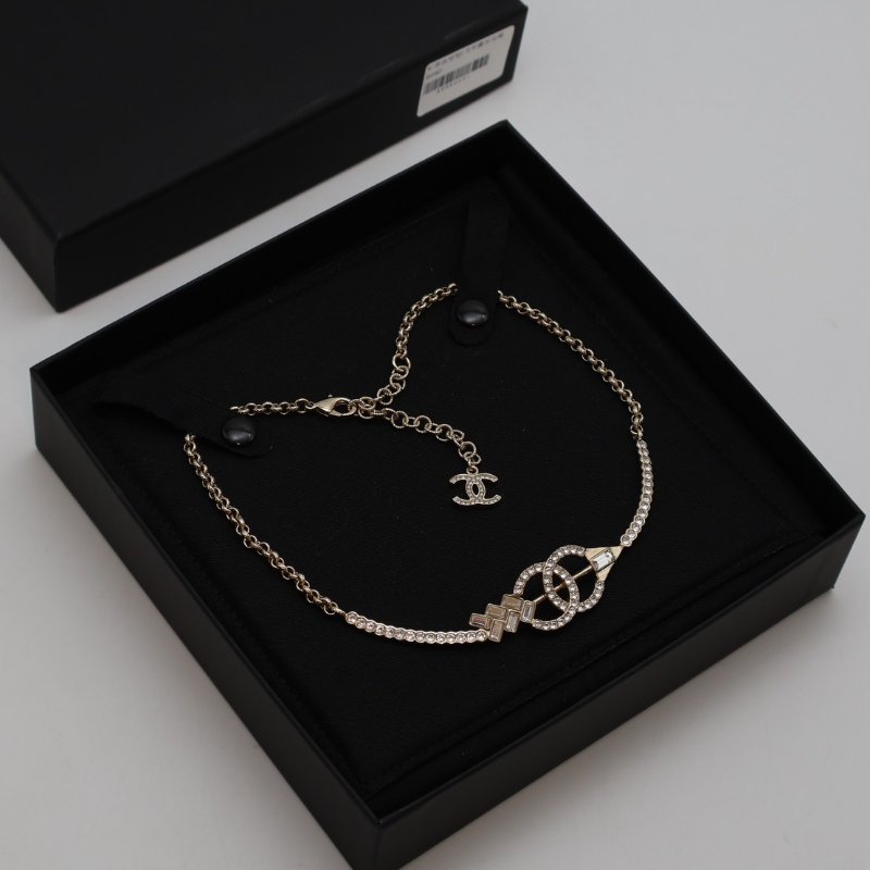 CHANEL 25C穿箭雙C項鍊-7