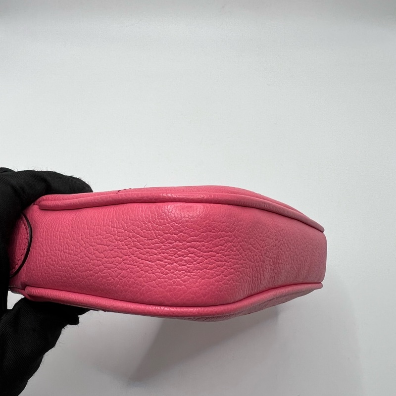 GUCCI粉色单肩包腋下包-7