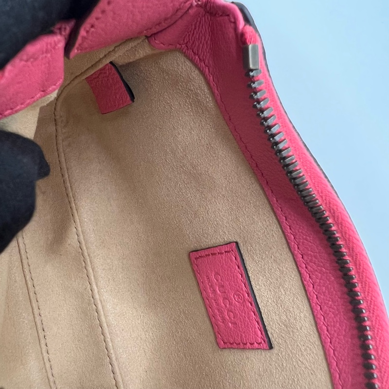 GUCCI粉色单肩包腋下包-9