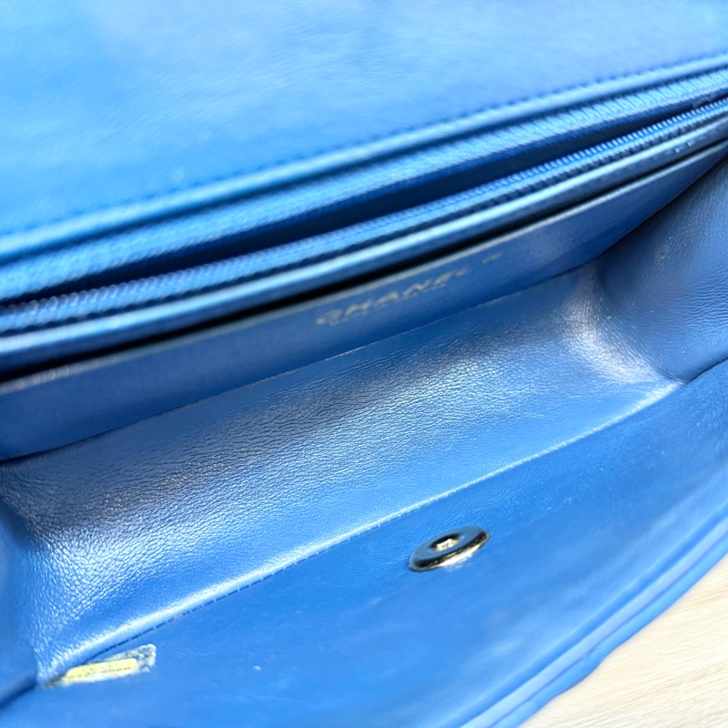 CHANEL藍色羊皮COCO20口蓋包A69900-4