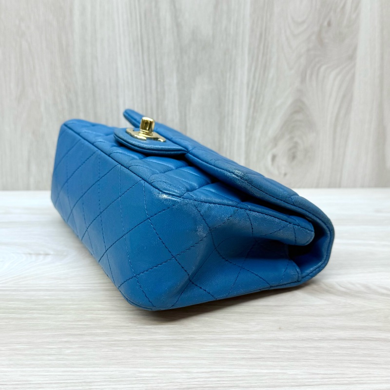 CHANEL藍色羊皮COCO20口蓋包A69900-18
