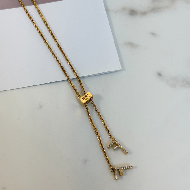 FENDI FF水鑽項鍊-2
