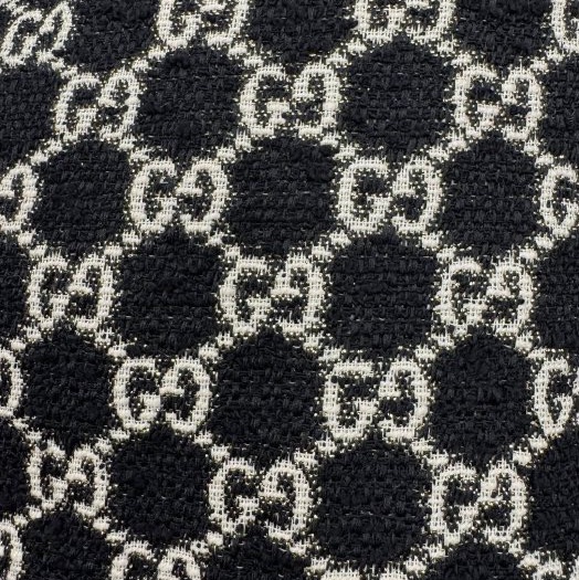 Gucci 全新未穿超美的黑白GG logo紋美裙-4