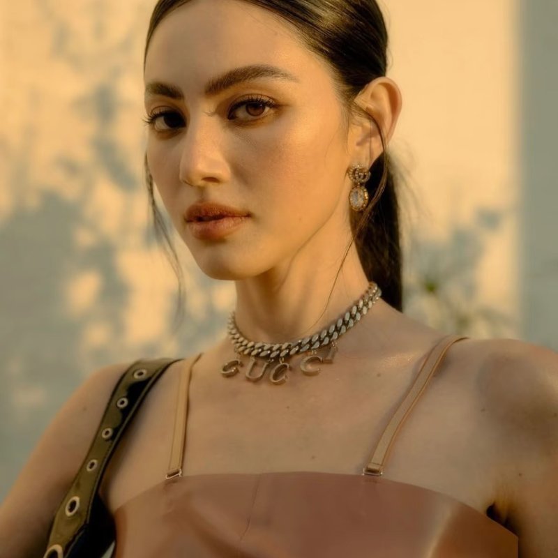 GUCCI 字母吊墜古巴頸鍊-6