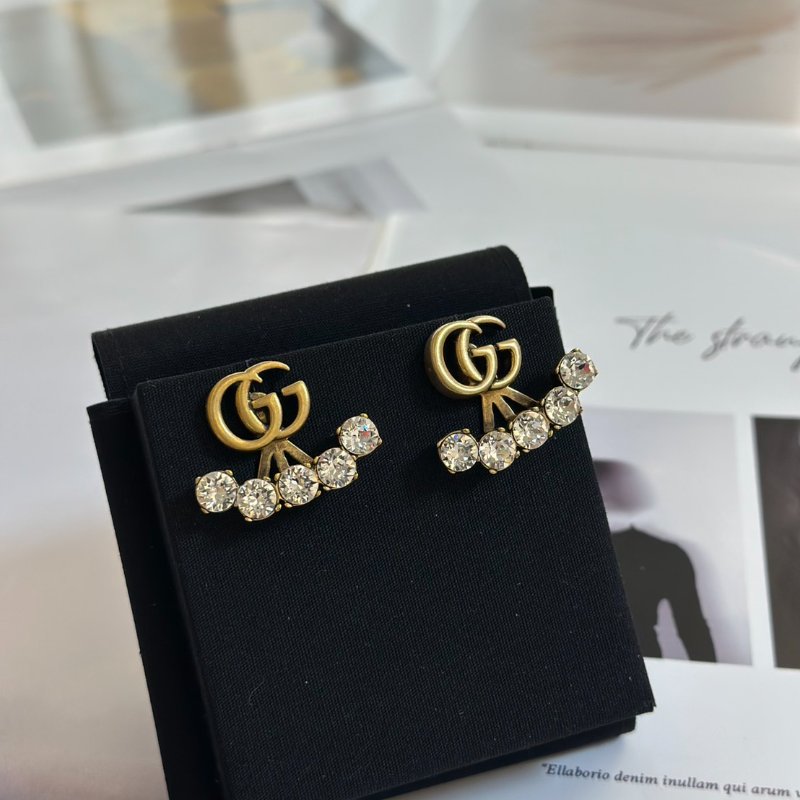 GUCCI GG水鑽耳環-0