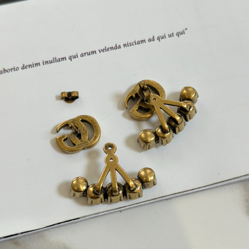 GUCCI GG水鑽耳環-3