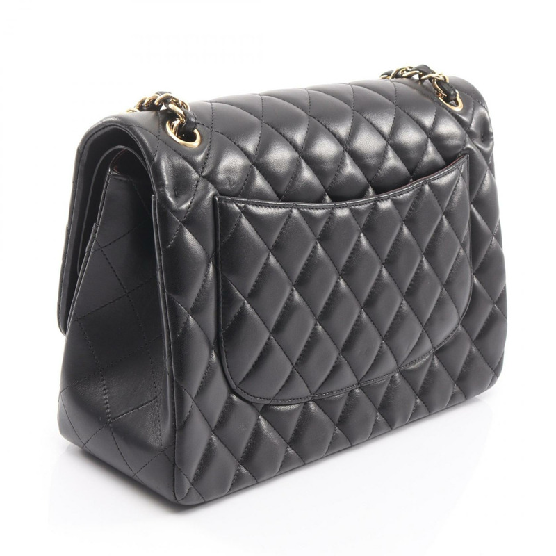 香奈兒 Deca Matelasse 30 經典大肩背包 A58600 羊皮 黑色 二手-1