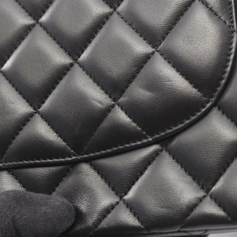 香奈兒 Deca Matelasse 30 經典大肩背包 A58600 羊皮 黑色 二手-8