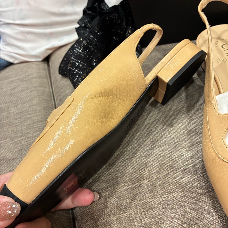 香奈兒Chanel 氣質 珍珠 後繫帶 尖頭鞋 尺寸39🇹🇼-4