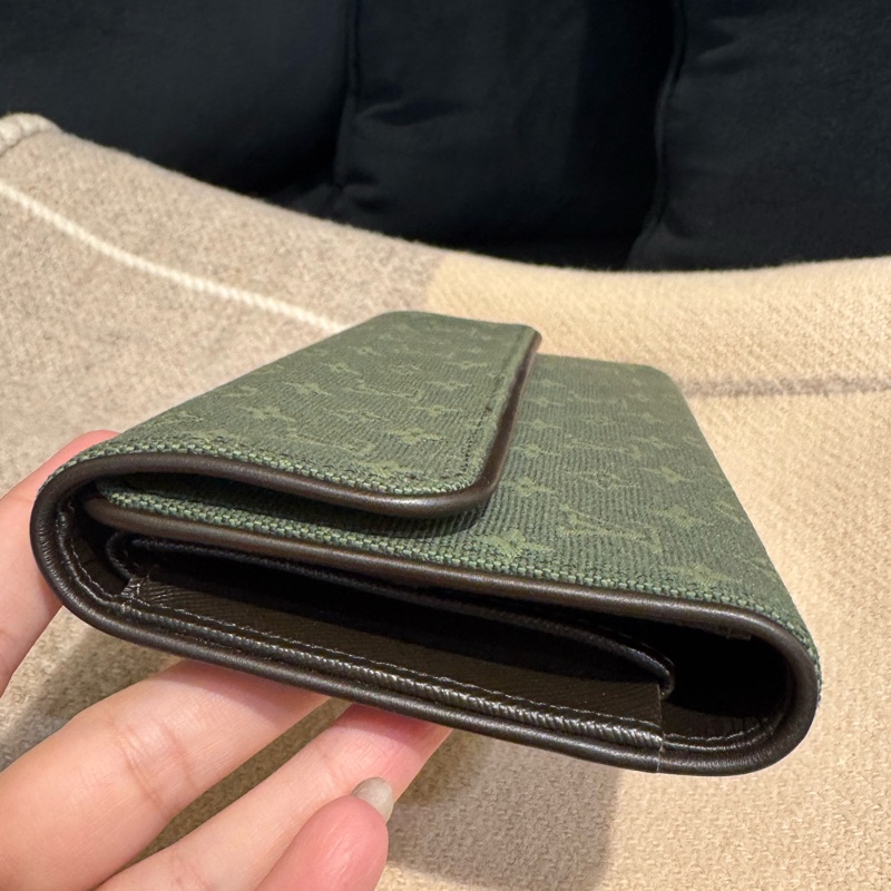 LV單寧雙釦式三折長夾  超特殊超好裝-2