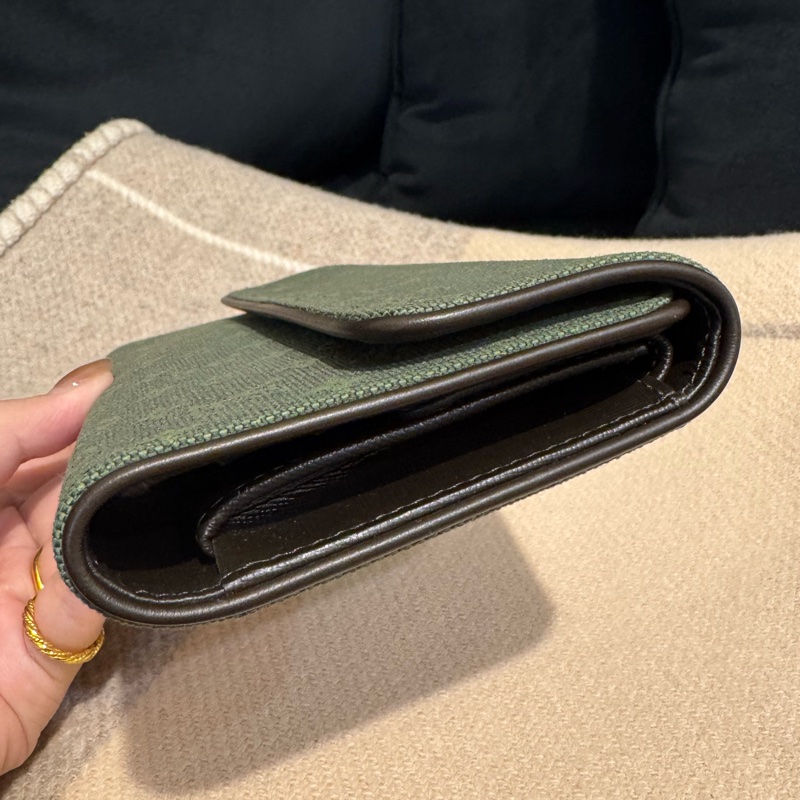 LV單寧雙釦式三折長夾  超特殊超好裝-3