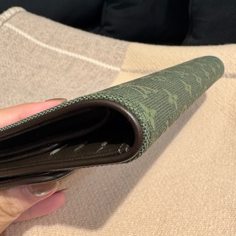 LV單寧雙釦式三折長夾  超特殊超好裝-7