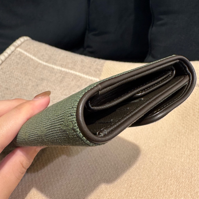 LV單寧雙釦式三折長夾  超特殊超好裝-8