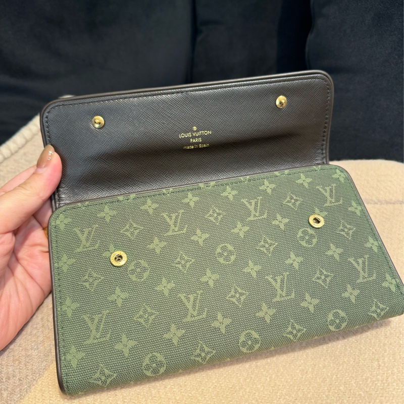 LV單寧雙釦式三折長夾  超特殊超好裝-12